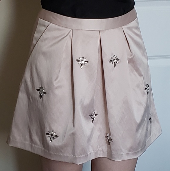 The Limited Dresses & Skirts - The Limited Embellished Satin Mini Skirt